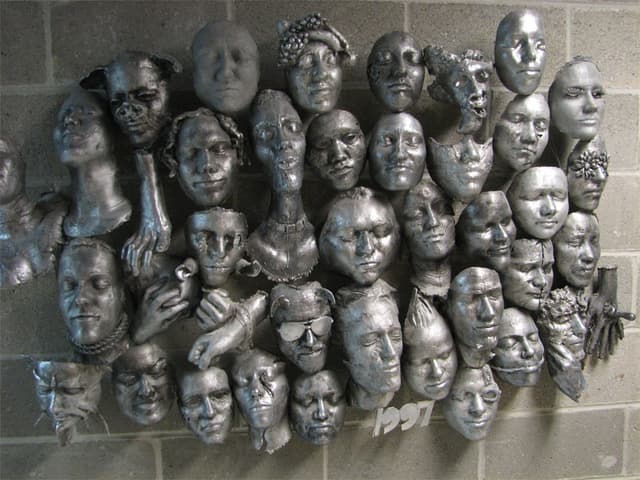 Masks in University Center basement