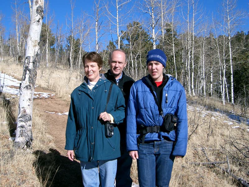 Family on hike
