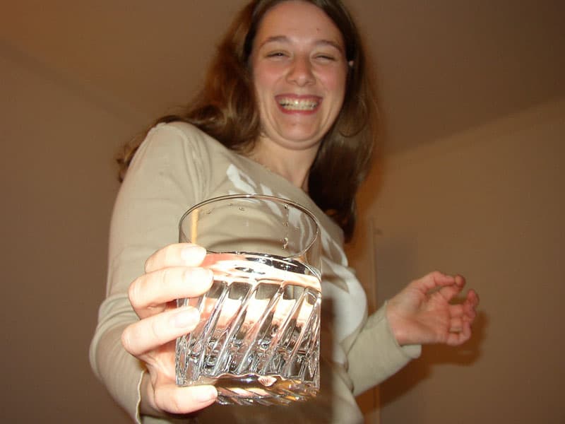 Christine bearing water
