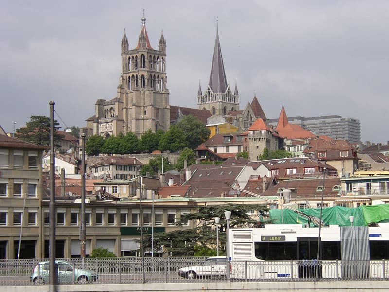 Lausanne view w/ cathedral