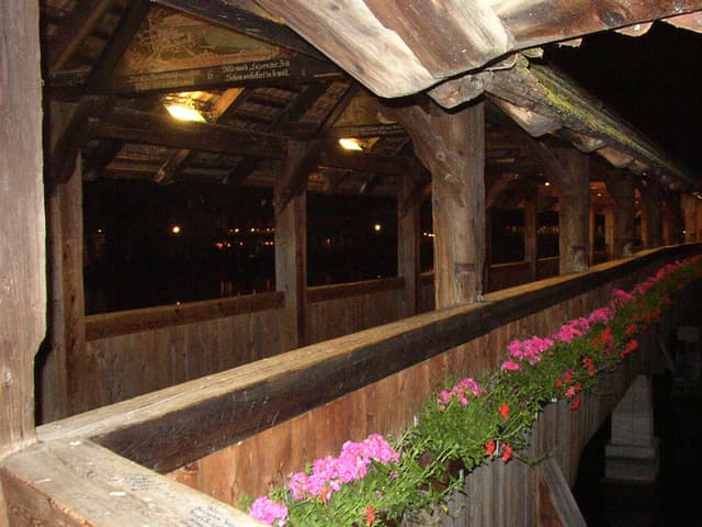 Famous bridge in Lucerne