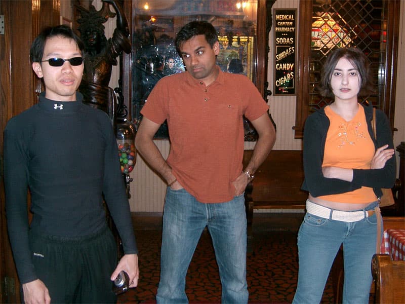 Jeff, Sanjay, Dasha at Spaghetti Warehouse