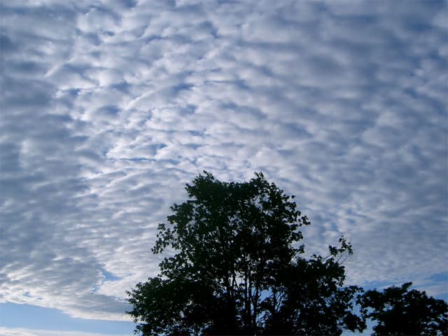 Beautiful clouds at outdoor rave