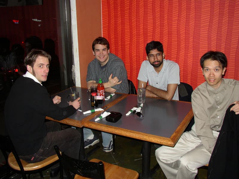 Crew eating at YumWok