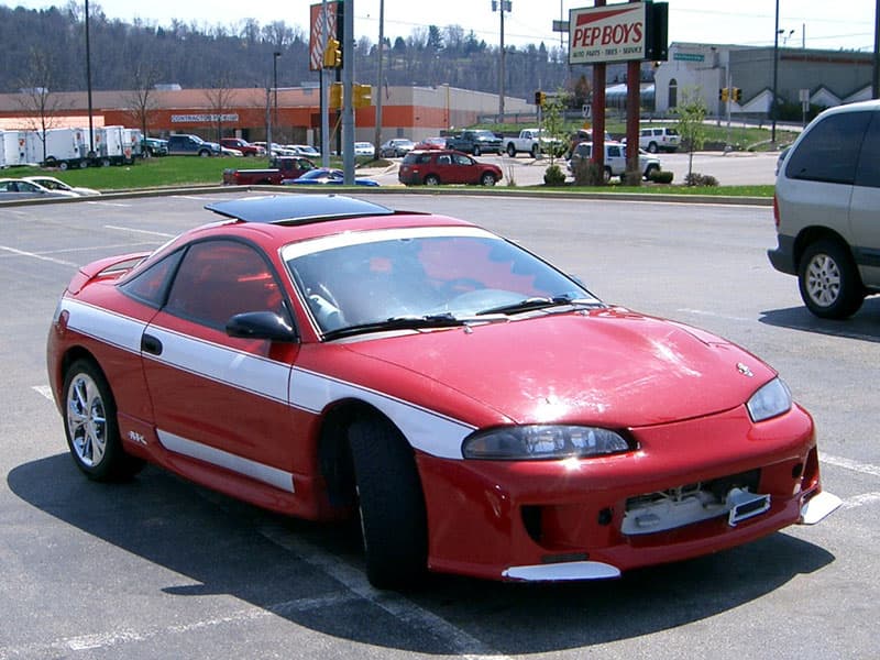 Riced out car at Pep Boys