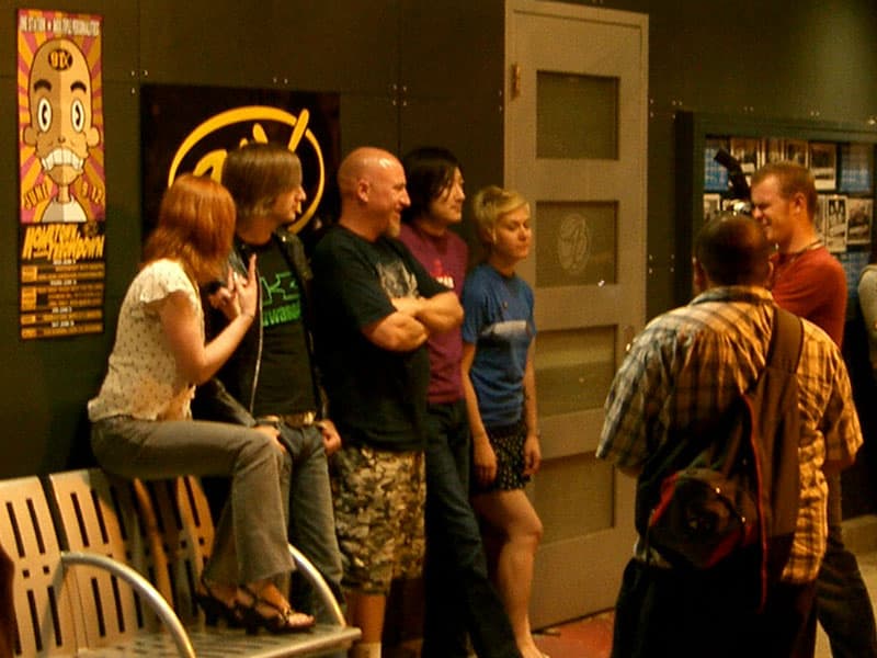 The Von Bondies outside the venue