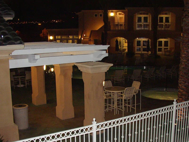 View from deck at night
