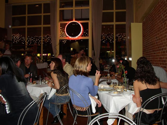 Downtown night before Superbowl