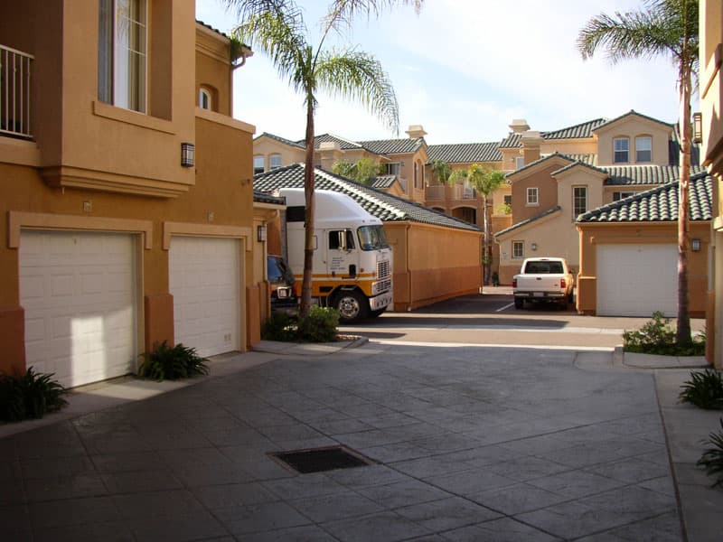 View from entrance to my building