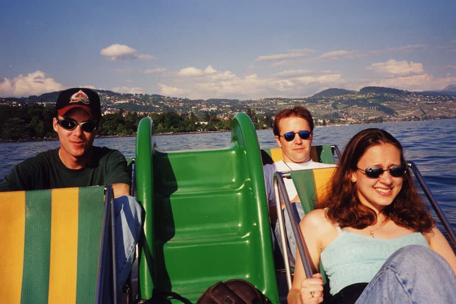Allen, Klaus, Alicia on Lake Geneva