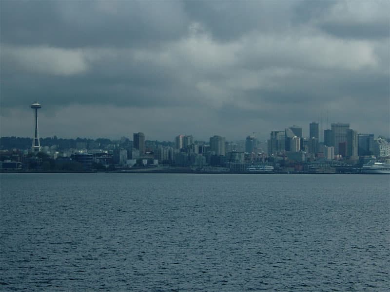 Seattle skyline from ferry