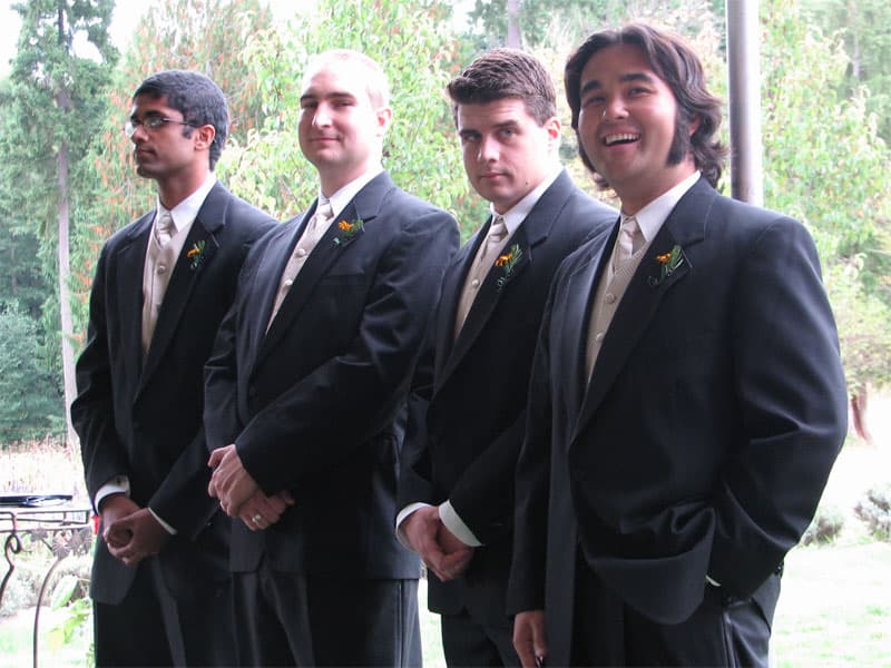Groomsmen Harish, Chris, Charlie, & Robin