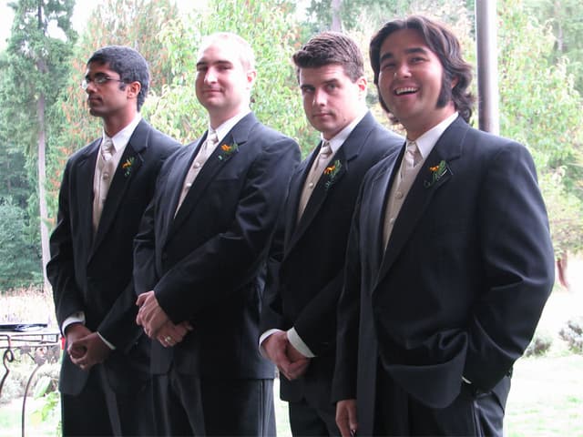 Groomsmen Harish, Chris, Charlie, & Robin