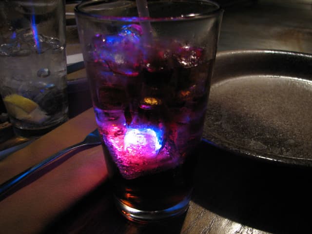 Glowing ice cube