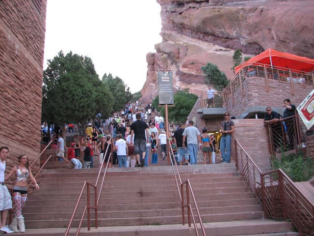 Up toward the seating