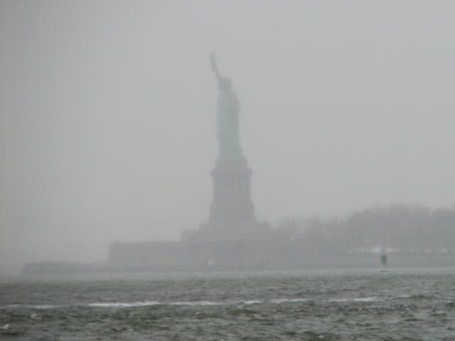 Hazy Statue of Liberty