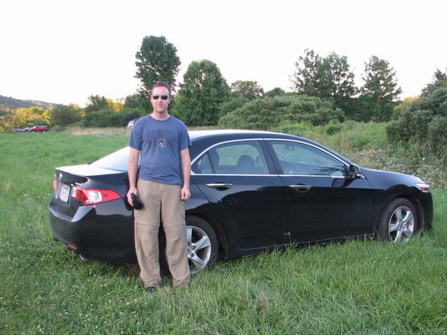 Next to my new car