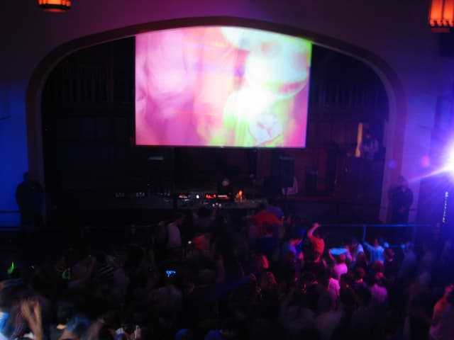 Stage and crowd