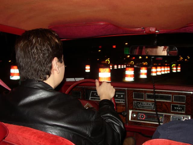 Brandon driving his '78 Olds